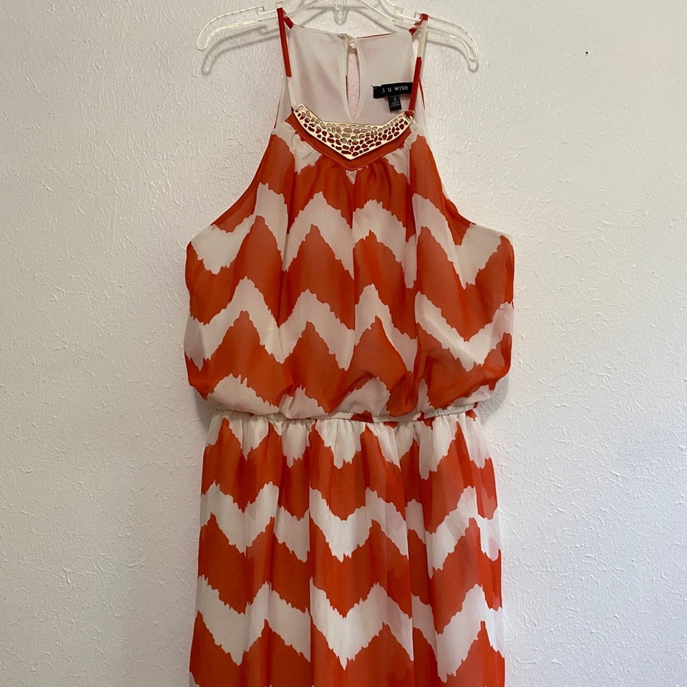As U Wish chevron dress